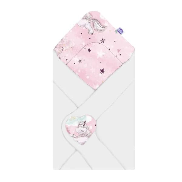 unicorn-pink-becik-niemowlecy-baweniany