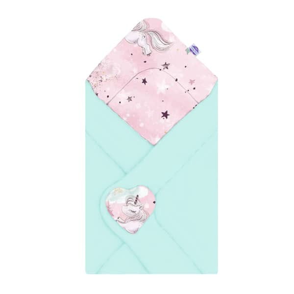 unicorn-pink-becik-niemowlecy-baweniany