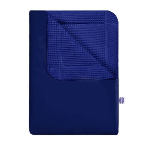 granatowy-kocyk-wafel-dowolny-rozmiar