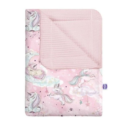unicorn-pink-kocyk-wafel-dowolny-rozmiar
