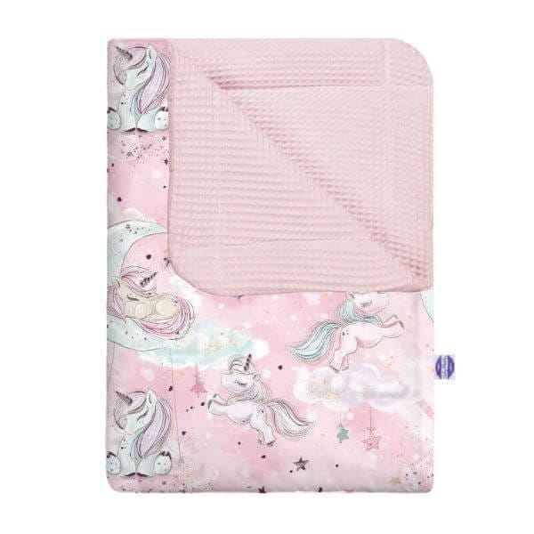 unicorn-pink-kocyk-wafel-dowolny-rozmiar