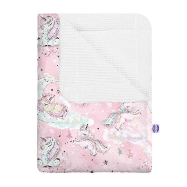 unicorn-pink-kocyk-wafel-dowolny-rozmiar
