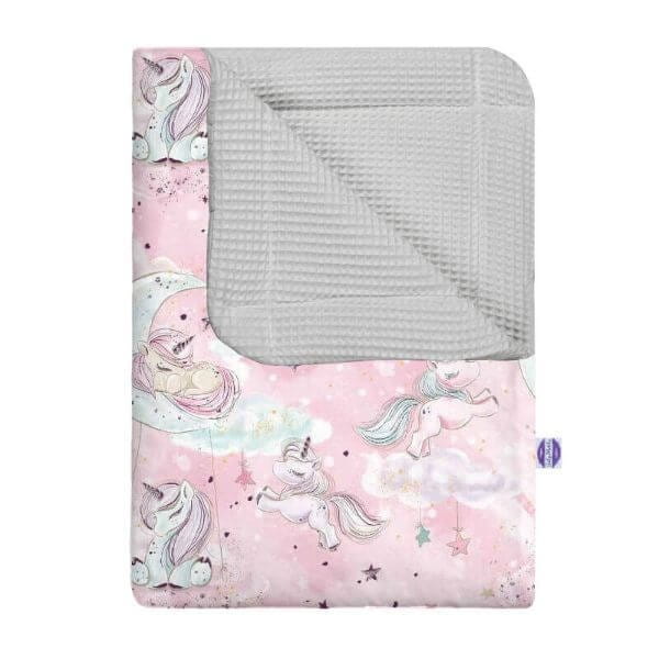 unicorn-pink-kocyk-wafel-dowolny-rozmiar