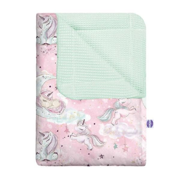 unicorn-pink-kocyk-wafel-dowolny-rozmiar