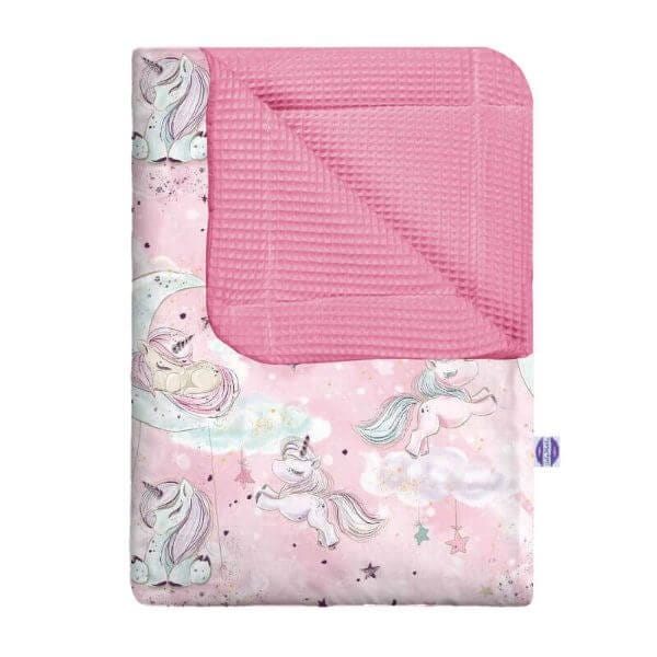 unicorn-pink-kocyk-wafel-dowolny-rozmiar