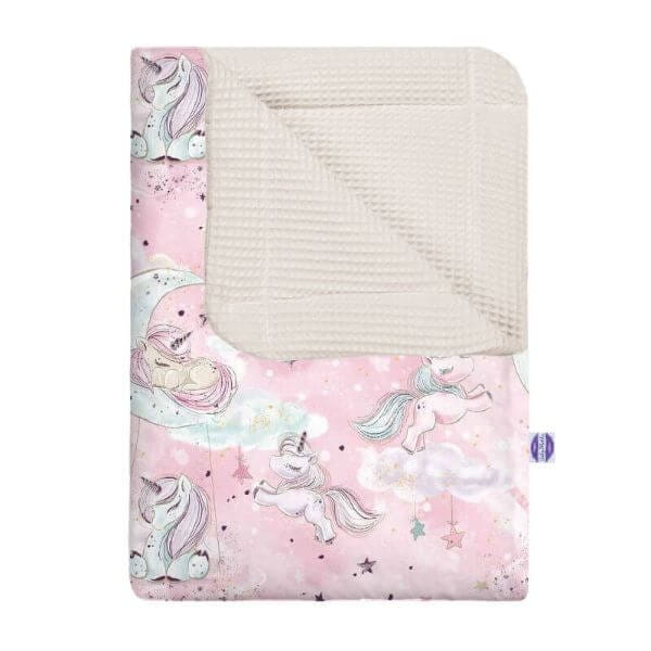 unicorn-pink-kocyk-wafel-dowolny-rozmiar