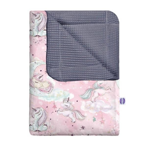 unicorn-pink-kocyk-wafel-dowolny-rozmiar