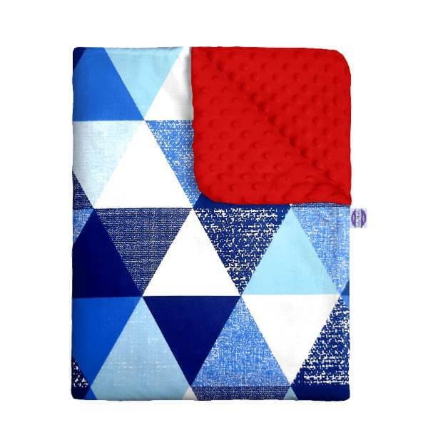 trojkaty-bekitne-zestaw-kocyk-minky-poduszka-minky